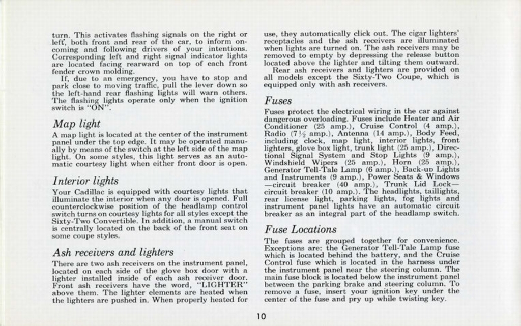 1960 Cadillac Owners Manual Page 30